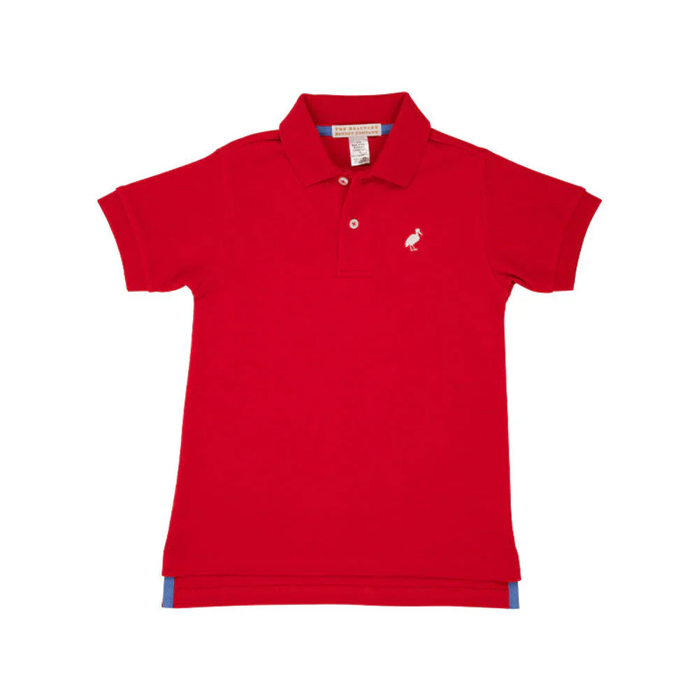 Prim & Proper Polo - Richmond Red with Worth Avenue White Stork